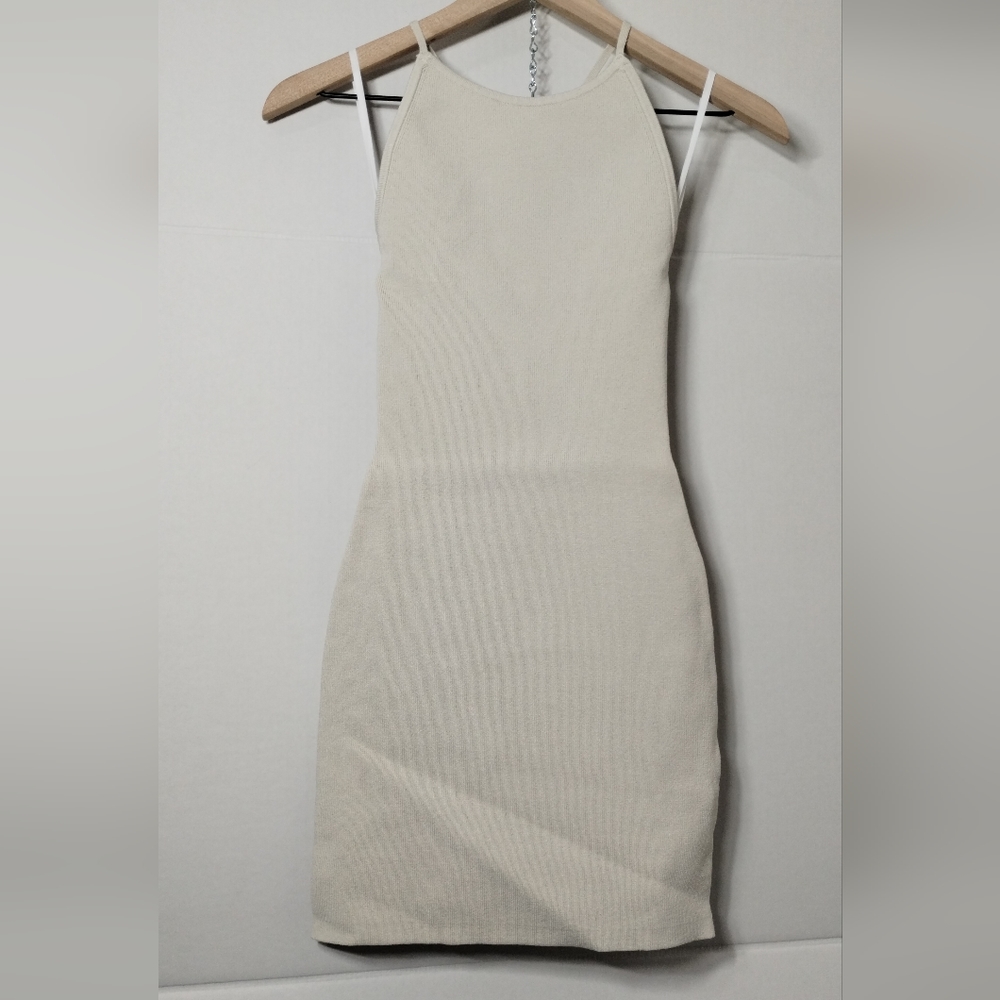 Knit Halter Mini Dress by Aritzia